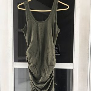 NWT olive green bunches Express dress